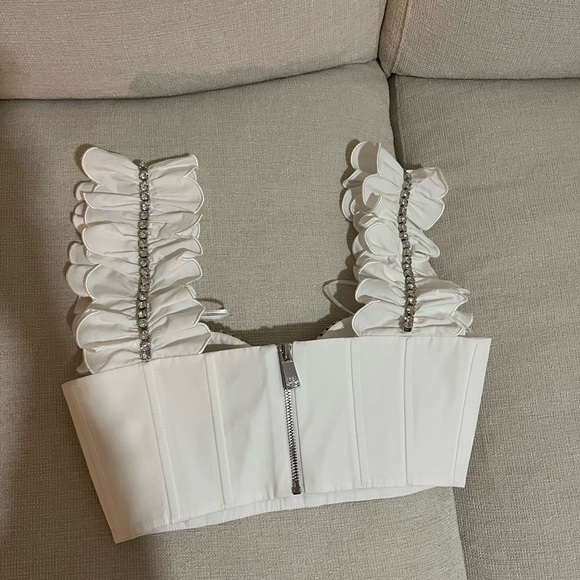 AREA POPLIN RUFFLE BUSTIER - Picture 4 of 4